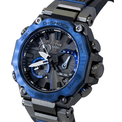Orologio da uomo Casio G-Shock MT-G Analog Smartphone Link con cinturino in resina e quadrante nero Solar MTG-B2000B-1A2 200M