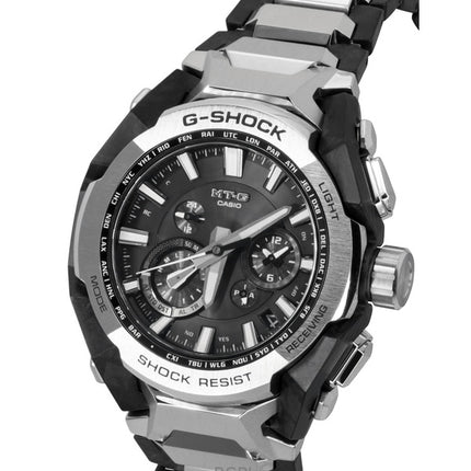 Orologio da uomo Casio G-Shock MT-G analogico con collegamento allo smartphone, quadrante nero, alimentazione solare MTG-B4000D-1A, impermeabile fino a 200 metri.