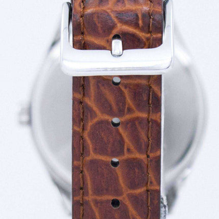 Orologio da uomo Casio quarzo quadrante bianco cinturino in pelle marrone MTP-1175E-7BDF MTP1175E-7BDF orologio da uomo