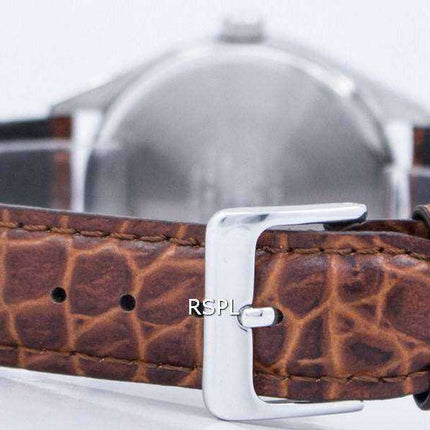 Orologio da uomo Casio quarzo quadrante bianco cinturino in pelle marrone MTP-1175E-7BDF MTP1175E-7BDF orologio da uomo