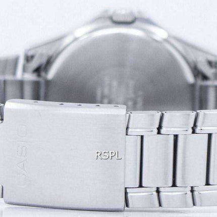 Orologio da uomo Casio analogico al quarzo quadrante nero in acciaio inossidabile MTP-1183A-1ADF MTP-1183A-1A