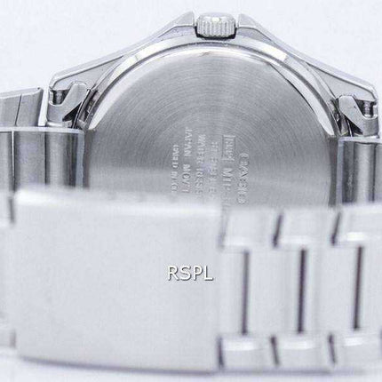 Orologio da uomo Casio analogico al quarzo quadrante nero in acciaio inossidabile MTP-1183A-1ADF MTP-1183A-1A