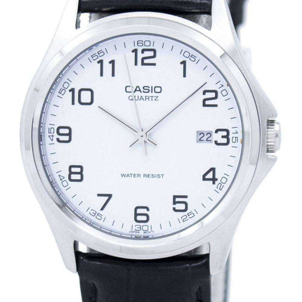 Orologio da uomo al quarzo analogico Casio in pelle nera MTP-1183E-7BDF MTP1183E-7BDF Orologio da uomo
