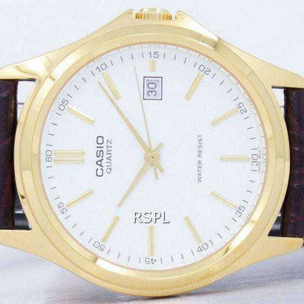 Orologio da uomo Casio Quartz analogico quadrante bianco tono oro MTP-1183Q-7ADF MTP1183Q-7ADF