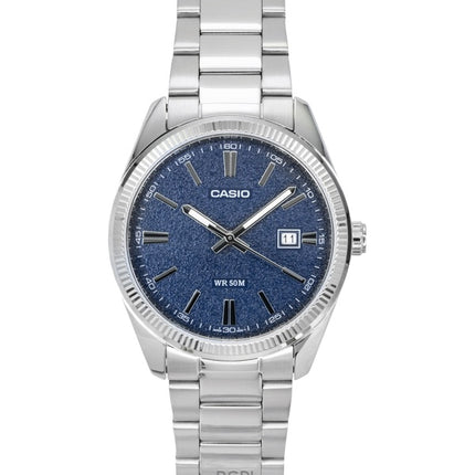 Orologio da uomo Casio Standard Analogico in acciaio inossidabile con quadrante blu al quarzo MTP-1302DA-2A1V