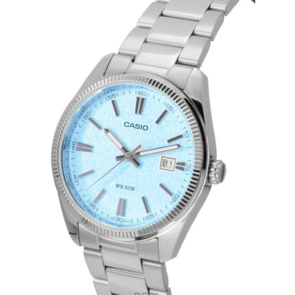 Orologio da uomo Casio Standard Analogico in acciaio inossidabile con quadrante blu chiaro al quarzo MTP-1302DA-2A2V