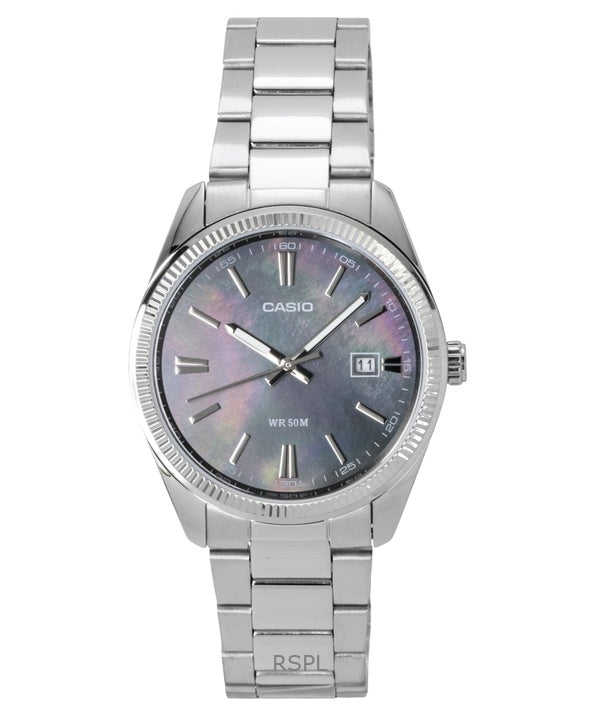 Orologio da uomo Casio Standard Analogico in acciaio inossidabile con madreperla al quarzo MTP-1302DS-1AV