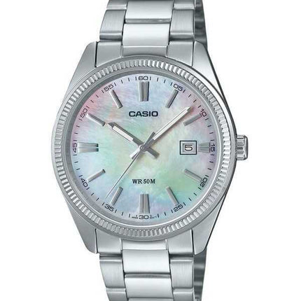 Orologio da uomo Casio Standard Analogico Acciaio inossidabile placcato ioni Madreperla Quarzo MTP-1302DS-7AV