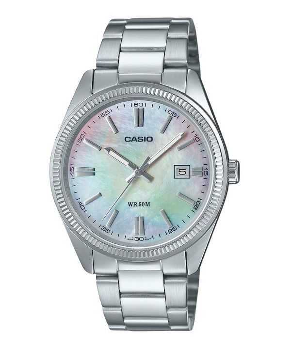 Orologio da uomo Casio Standard Analogico Acciaio inossidabile placcato ioni Madreperla Quarzo MTP-1302DS-7AV