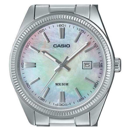 Orologio da uomo Casio Standard Analogico Acciaio inossidabile placcato ioni Madreperla Quarzo MTP-1302DS-7AV