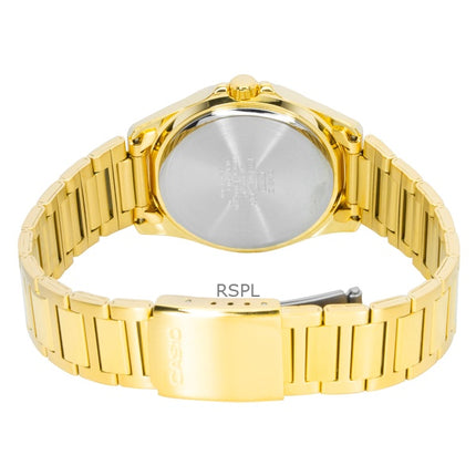 Orologio da uomo Casio Standard Analogico in acciaio inossidabile color oro con quadrante nero al quarzo MTP-1370G-1AV