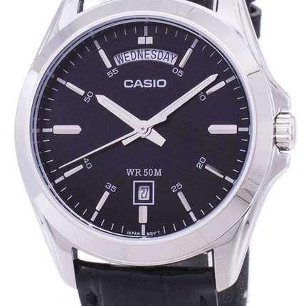 Orologio da uomo Casio analogico quadrante nero MTP-1370L-1AVDF MTP-1370L-1AV