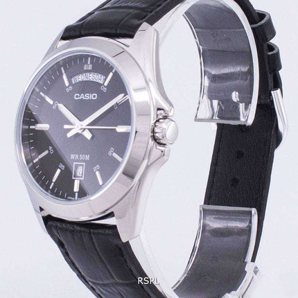Orologio da uomo Casio analogico quadrante nero MTP-1370L-1AVDF MTP-1370L-1AV