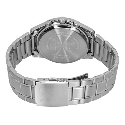 Orologio da uomo Casio Enticer analogico in acciaio inossidabile con quadrante argentato al quarzo MTP-1375D-7A2V