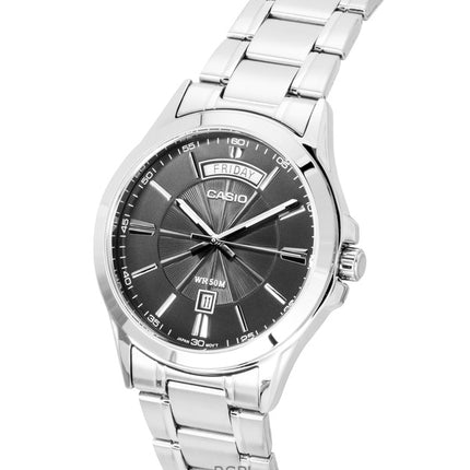 Orologio da uomo Casio Standard Analogico in acciaio inossidabile con quadrante grigio al quarzo MTP-1381D-8AV