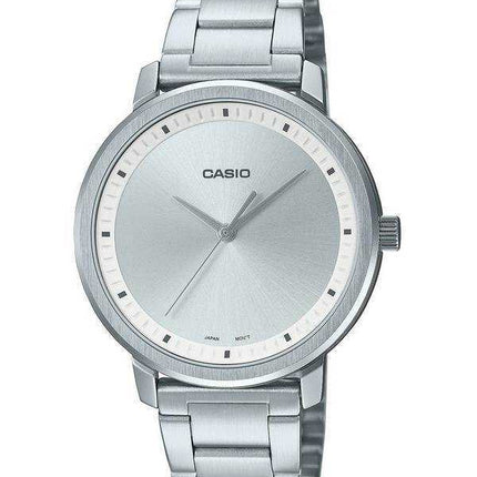 Orologio da uomo Casio analogico quadrante argento in acciaio inossidabile MTP-B115D-7E MTPB115D-7
