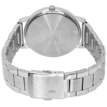 Orologio da uomo Casio standard analogico in acciaio inossidabile con quadrante nero al quarzo MTP-B130D-1A MTPB130D-1