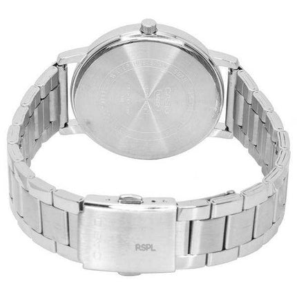 Orologio da uomo Casio standard analogico in acciaio inossidabile con quadrante argentato al quarzo MTP-B130D-7A MTPB130D-7