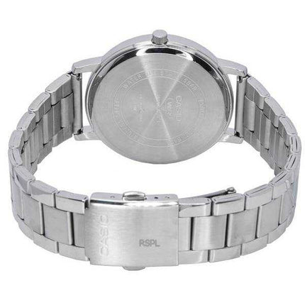 Orologio da uomo Casio standard analogico in acciaio inossidabile con quadrante nero al quarzo MTP-B135D-1A MTPB135D-1