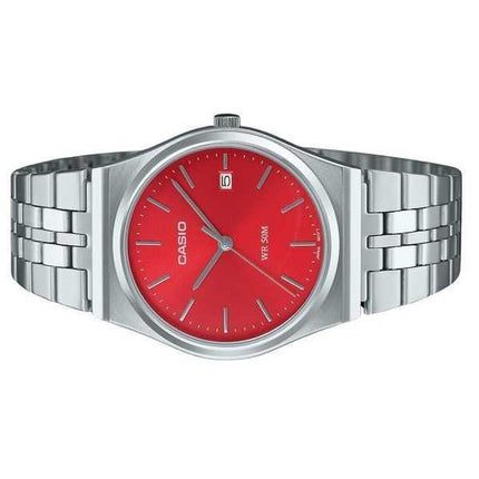 Orologio Casio Standard Analogico in Acciaio Inox con Quadrante Rosso al Quarzo MTP-B145D-4A2V Unisex