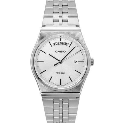 Orologio da uomo Casio Standard Analogico in acciaio inossidabile con quadrante argentato al quarzo MTP-B146D-7AV