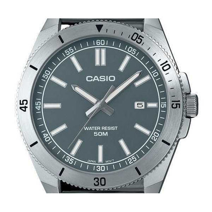 Orologio da uomo Casio analogico standard in acciaio inossidabile con quadrante grigio al quarzo MTP-B155D-3EV