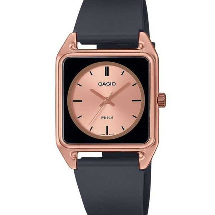 Orologio da uomo Casio Standard Analogico Cinturino in resina Quadrante oro rosa Quarzo MTP-B170-5EV