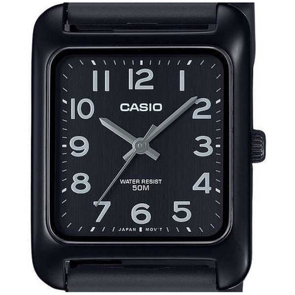 Orologio da uomo Casio Standard Analogico Cinturino in resina Quadrante nero Quarzo MTP-B175-1BV