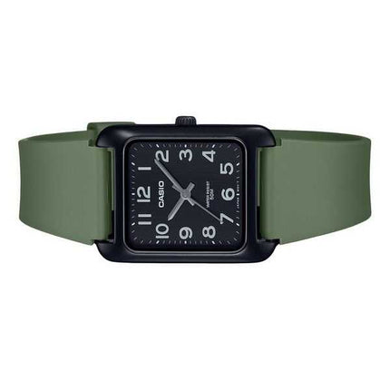 Orologio da uomo Casio Standard Analogico Cinturino in resina verde Quadrante nero Quarzo MTP-B175-3BV