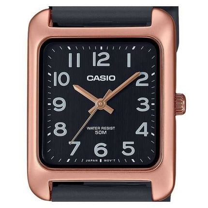 Orologio da uomo Casio Standard Analogico Cinturino in resina Quadrante nero Quarzo MTP-B175-5BV