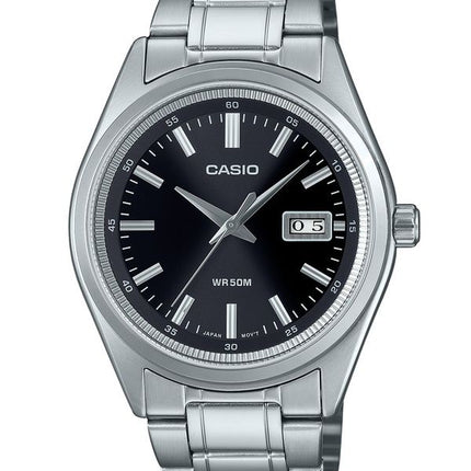 Orologio da uomo Casio Standard Analogico in acciaio inossidabile con quadrante nero al quarzo MTP-B180D-1A1V