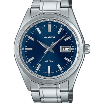 Orologio da uomo Casio Standard Analogico in acciaio inossidabile con quadrante blu al quarzo MTP-B180D-2AV