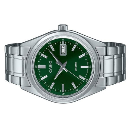 Orologio da uomo Casio Standard Analogico in acciaio inossidabile con quadrante verde al quarzo MTP-B180D-3AV