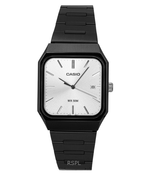 Orologio da uomo Casio Standard Analogico in acciaio inossidabile con quadrante argentato al quarzo MTP-B185B-7AV