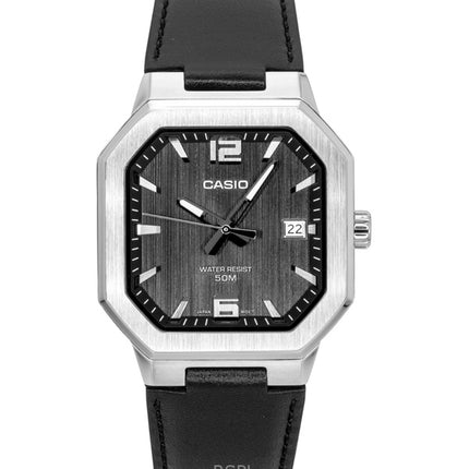 Orologio da uomo Casio analogico al quarzo con cinturino in pelle e quadrante nero MTP-B195L-1AV
