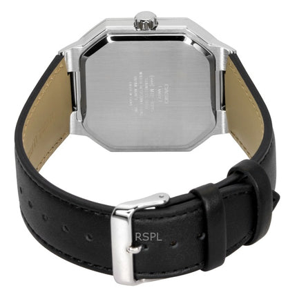 Orologio da uomo Casio analogico al quarzo con cinturino in pelle e quadrante nero MTP-B195L-1AV