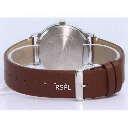Orologio da uomo Casio analogico in pelle con quadrante dorato al quarzo MTP-B310L-9A MTPB310L-9