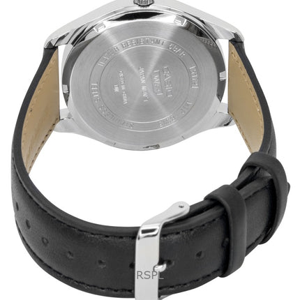 Orologio da uomo Casio analogico con cinturino in pelle e quadrante verde, movimento al quarzo, modello MTP-B315L-3AV