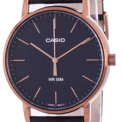 Orologio da uomo Casio quadrante nero al quarzo MTP-E171RL-1E MTPE171RL-1