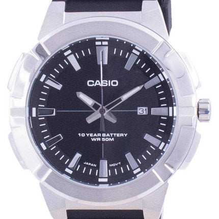 Orologio da uomo Casio analogico quadrante nero con cinturino in resina MTP-E172-1A MTPE172-1