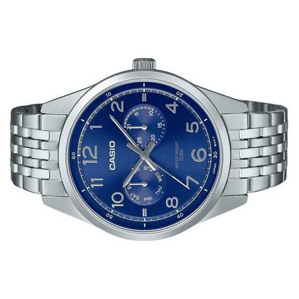 Orologio da uomo Casio Standard Analogico in acciaio inossidabile con quadrante blu al quarzo MTP-E340D-2AV