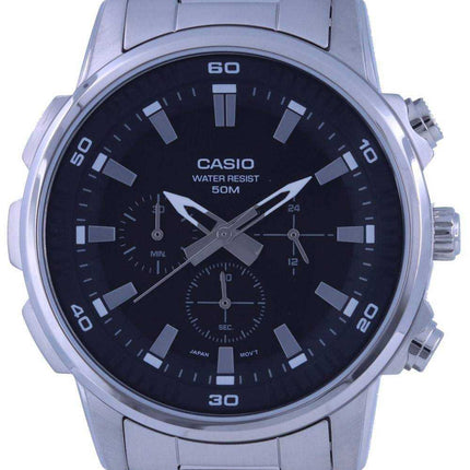 Orologio da uomo Casio cronografo in acciaio inossidabile analogico MTP-E505D-1A MTPE505D-1