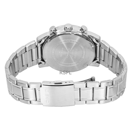 Orologio da uomo Casio Analog Cronografo in acciaio inossidabile con quadrante blu al quarzo MTP-E510D-2A2V