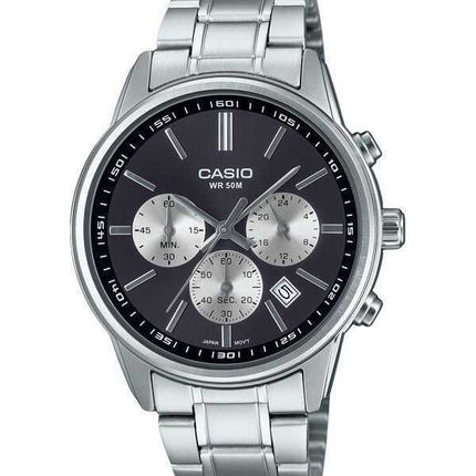 Orologio da uomo Casio Standard Analog Chronograph in acciaio inossidabile con quadrante grigio al quarzo MTP-E515D-1AV