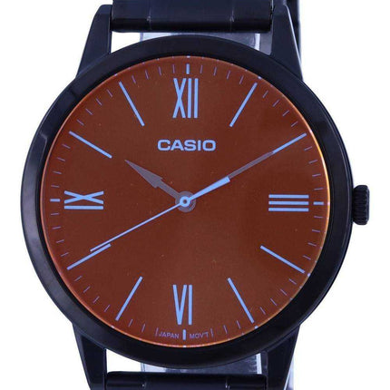 Orologio da uomo Casio analogico in acciaio inossidabile quadrante marrone al quarzo MTP-E600B-1B MTPE600B-1