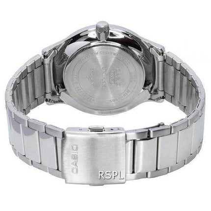Orologio da uomo Casio standard analogico in acciaio inossidabile con quadrante multicolore al quarzo MTP-E605D-7E MTPE605D-7E