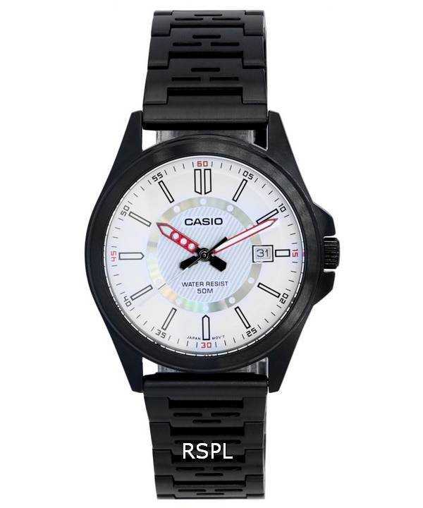 Orologio da uomo Casio analogico quadrante bianco al quarzo MTP-E700B-7E MTPE700B-7E