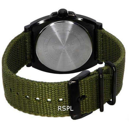Orologio da uomo Casio Enticer standard analogico verde cachi con cinturino in tessuto al quarzo MTP-E715C-3A MTPE715C-3