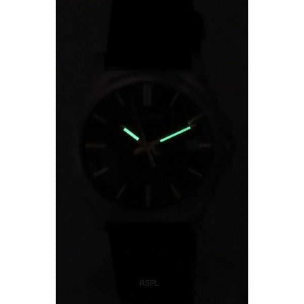 Orologio da uomo Casio analogico standard con cinturino in pelle marrone quadrante nero al quarzo MTP-E720L-5A