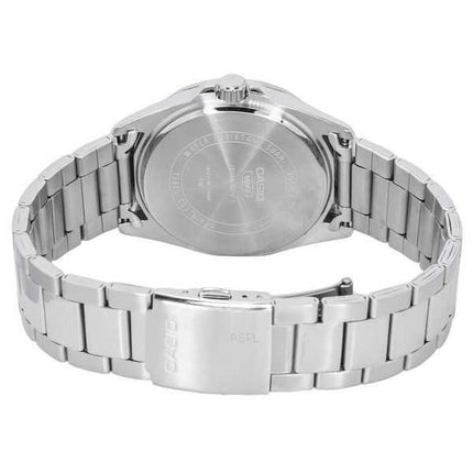 Orologio da uomo Casio analogico standard in acciaio inossidabile con quadrante nero al quarzo MTP-E725D-1A